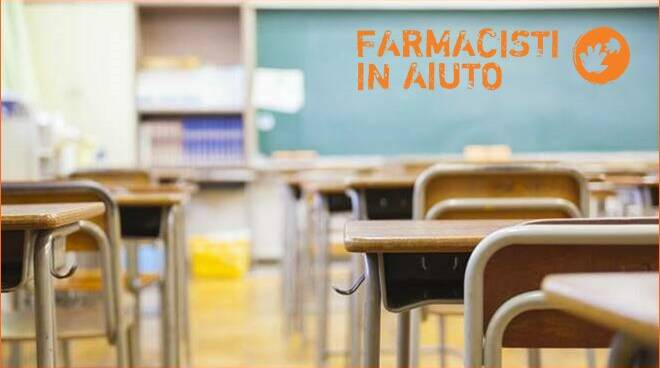 Ritorno tra i banchi, Farmacisti in Aiuto: “Con la Scuola solidale sosteniamo le famiglie in difficoltà”