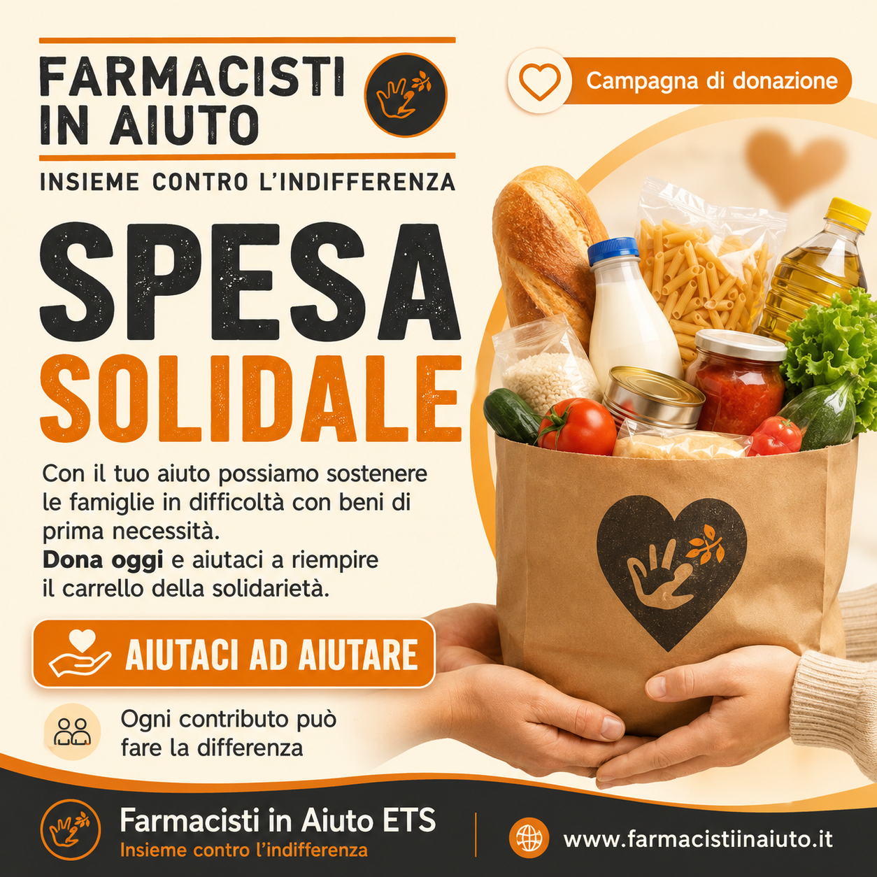 campagna donazioni per spesa solidale